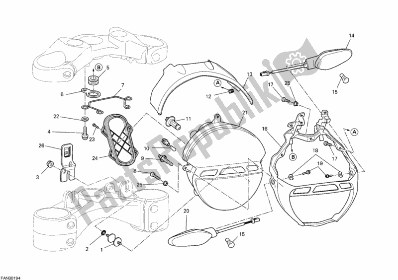 Toutes les pièces pour le Phare du Ducati Monster 795-Thai 2012